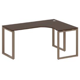 Офисная мебель Metal system Стол криволинейный правый на О-образном м/к БО.СА-4 (R) Венге Цаво/Мокко 1600х1200х750