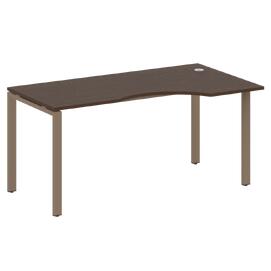 Офисная мебель Metal system Стол криволинейный правый на П-образном м/к БП.СА-1 (R) Венге Цаво/Мокко 1600х900х750