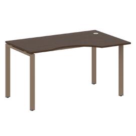 Офисная мебель Metal system Стол криволинейный правый на П-образном м/к БП.СА-2 (R) Венге Цаво/Мокко 1400х900х750