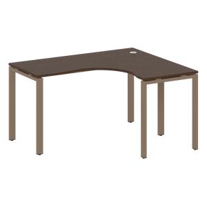 Офисная мебель Metal system Стол криволинейный правый на П-образном м/к БП.СА-3 (R) Вяз Благородный/Мокко 1400х1200х750