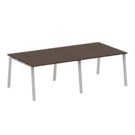 Офисная мебель Metal system Перег. стол (2 столешницы) на А-образном м/к БА.ПРГ-2.2 Венге Цаво/Серый 2400х1235х750