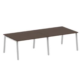 Офисная мебель Metal system Перег. стол (2 столешницы) на А-образном м/к БА.ПРГ-2.3 Венге Цаво/Серый 2800х1235х750