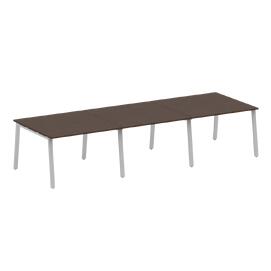 Офисная мебель Metal system Перег. стол (3 столешницы) на А-образном м/к БА.ПРГ-3.2 Венге Цаво/Серый 3600х1235х750