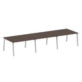Офисная мебель Metal system Перег. стол (3 столешницы) на А-образном м/к БА.ПРГ-3.3 Венге Цаво/Серый 4200х1235х750