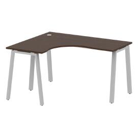 Офисная мебель Metal system Стол криволинейный левый на А-образном м/к БА.СА-3 (L) Венге Цаво/Серый 1400х1200х750