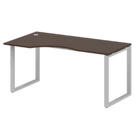Офисная мебель Metal system Стол криволинейный левый на О-образном м/к БО.СА-1 (L) Венге Цаво/Серый 1600х900х750