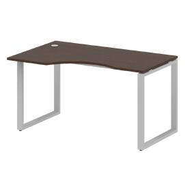 Офисная мебель Metal system Стол криволинейный левый на О-образном м/к БО.СА-2 (L) Венге Цаво/Серый 1400х900х750