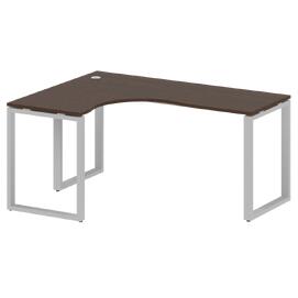 Офисная мебель Metal system Стол криволинейный левый на О-образном м/к БО.СА-4 (L) Венге Цаво/Серый 1600х1200х750