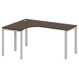 Офисная мебель Metal system Стол криволинейный левый на П-образном м/к БП.СА-4 (L) Венге Цаво/Серый 1600х1200х750