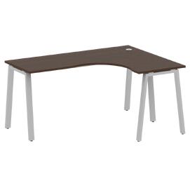 Офисная мебель Metal system Стол криволинейный правый на А-образном м/к БА.СА-4 (R) Венге Цаво/Серый 1600х1200х750