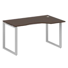 Офисная мебель Metal system Стол криволинейный правый на О-образном м/к БО.СА-2 (R) Венге Цаво/Серый 1400х900х750