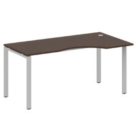 Офисная мебель Metal system Стол криволинейный правый на П-образном м/к БП.СА-1 (R) Венге Цаво/Серый 1600х900х750