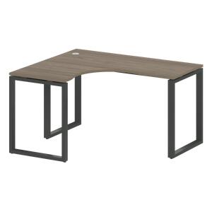 Офисная мебель Metal system Стол криволинейный левый на О-образном м/к БО.СА-3 (L) Венге Цаво/Мокко 1400х1200х750
