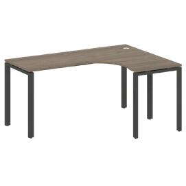 Офисная мебель Metal system Стол криволинейный правый на П-образном м/к БП.СА-4 (R) Вяз Благородный/Антрацит 1600х1200х750