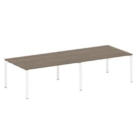 Офисная мебель Metal system Перег. стол (2 столешницы) на П-образном м/к БП.ПРГ-2.4 Вяз Благородный/Белый 3200х1235х750