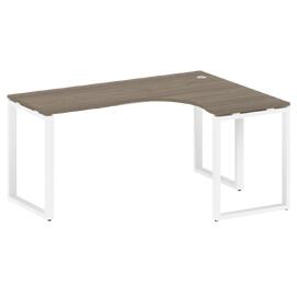 Офисная мебель Metal system Стол криволинейный правый на О-образном м/к БО.СА-4 (R) Вяз Благородный/Белый 1600х1200х750