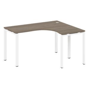 Офисная мебель Metal system Стол криволинейный правый на П-образном м/к БП.СА-3 (R) Дуб наварра/Серый 1400х1200х750