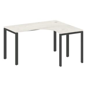 Офисная мебель Metal system Стол криволинейный правый на П-образном м/к БП.СА-3 (R) Дуб наварра/Белый 1400х1200х750