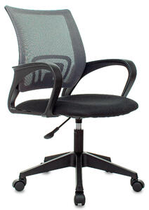 Офисное кресло Бюрократ CH-695NLT Сиденье ткань TW-11 черная/спинка сетка Z4 темно-серая