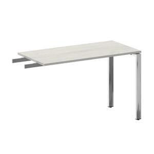 Кабинет руководителя Metal system direct Брифинг-приставка БП.ПР-4 Белый/Нержавеющая сталь 1200х600х750