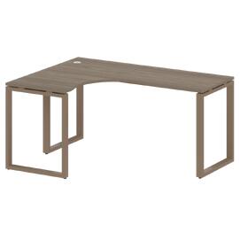 Офисная мебель Metal system Стол криволинейный левый на О-образном м/к БО.СА-4 (L) Вяз Благородный/Мокко 1600х1200х750