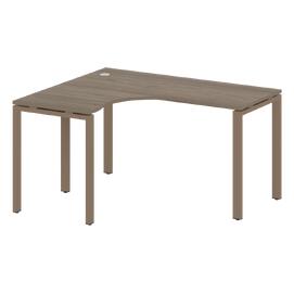 Офисная мебель Metal system Стол криволинейный левый на П-образном м/к БП.СА-3 (L) Вяз Благородный/Мокко 1400х1200х750