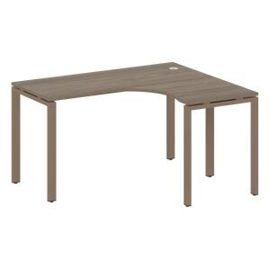 Офисная мебель Metal system Стол криволинейный правый на П-образном м/к БП.СА-3 (R) Венге Цаво/Мокко 1400х1200х750