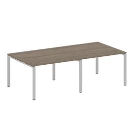 Офисная мебель Metal system Перег. стол (2 столешницы) на П-образном м/к БП.ПРГ-2.2 Вяз Благородный/Серый 2400х1235х750