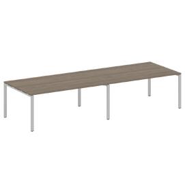 Офисная мебель Metal system Перег. стол (2 столешницы) на П-образном м/к БП.ПРГ-2.5 Вяз Благородный/Серый 3600х1235х750
