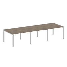 Офисная мебель Metal system Перег. стол (3 столешницы) на П-оразном м/к БП.ПРГ-3.2 Вяз Благородный/Серый 3600х1235х750