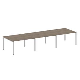 Офисная мебель Metal system Перег. стол (3 столешницы) на П-оразном м/к БП.ПРГ-3.3 Вяз Благородный/Серый 4200х1235х750
