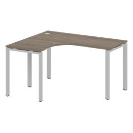 Офисная мебель Metal system Стол криволинейный левый на П-образном м/к БП.СА-3 (L) Вяз Благородный/Серый 1400х1200х750