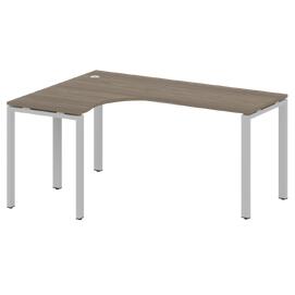 Офисная мебель Metal system Стол криволинейный левый на П-образном м/к БП.СА-4 (L) Вяз Благородный/Серый 1600х1200х750
