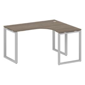Офисная мебель Metal system Стол криволинейный правый на О-образном м/к БО.СА-3 (R) Вяз Благородный/Серый 1400х1200х750