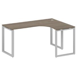 Офисная мебель Metal system Стол криволинейный правый на О-образном м/к БО.СА-4 (R) Вяз Благородный/Серый 1600х1200х750