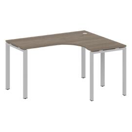 Офисная мебель Metal system Стол криволинейный правый на П-образном м/к БП.СА-3 (R) Вяз Благородный/Серый 1400х1200х750