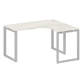 Офисная мебель Metal system Стол криволинейный правый на О-образном м/к БО.СА-3 (R) Дуб Наварра/Серый 1400х1200х750