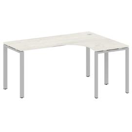 Офисная мебель Metal system Стол криволинейный правый на П-образном м/к БП.СА-4 (R) Дуб Наварра/Серый 1600х1200х750