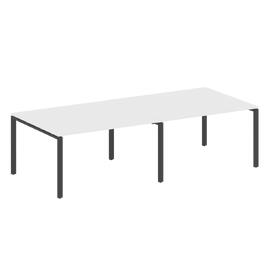 Офисная мебель Metal system Перег. стол (2 столешницы) на П-образном м/к БП.ПРГ-2.3 Белый/Антрацит 2800х1235х750