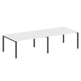 Офисная мебель Metal system Перег. стол (2 столешницы) на П-образном м/к БП.ПРГ-2.4 Белый/Антрацит 3200х1235х750