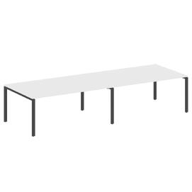 Офисная мебель Metal system Перег. стол (2 столешницы) на П-образном м/к БП.ПРГ-2.5 Белый/Антрацит 3600х1235х750