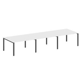 Офисная мебель Metal system Перег. стол (3 столешницы) на П-оразном м/к БП.ПРГ-3.3 Белый/Антрацит 4200х1235х750