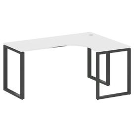 Офисная мебель Metal system Стол криволинейный правый на О-образном м/к БО.СА-4 (R) Белый/Антрацит 1600х1200х750