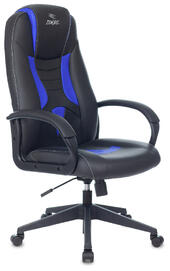 Кресло игровое Бюрократ ZOMBIE 8 Экокожа черная/синяя