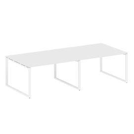 Офисная мебель Metal system Перег. стол (2 столешницы) на О-образном м/к БО.ПРГ-2.3 Белый/Белый 2800х1235х750