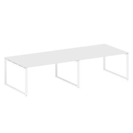 Офисная мебель Metal system Перег. стол (2 столешницы) на О-образном м/к БО.ПРГ-2.4 Белый/Белый 3200х1235х750