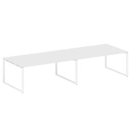 Офисная мебель Metal system Перег. стол (2 столешницы) на О-образном м/к БО.ПРГ-2.5 Белый/Белый 3600х1235х750