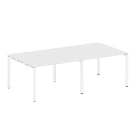 Офисная мебель Metal system Перег. стол (2 столешницы) на П-образном м/к БП.ПРГ-2.2 Белый/Белый 2400х1235х750