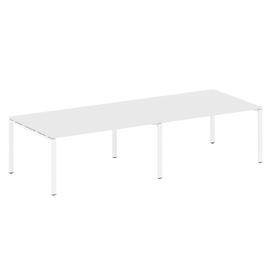 Офисная мебель Metal system Перег. стол (2 столешницы) на П-образном м/к БП.ПРГ-2.4 Белый/Белый 3200х1235х750