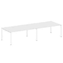 Офисная мебель Metal system Перег. стол (2 столешницы) на П-образном м/к БП.ПРГ-2.5 Белый/Белый 3600х1235х750